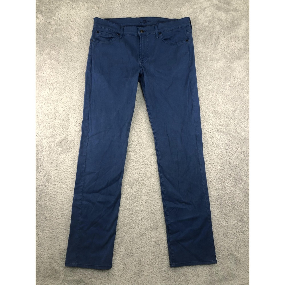 7 For All Mankind Jeans Men 36x34 Blue Slimmy